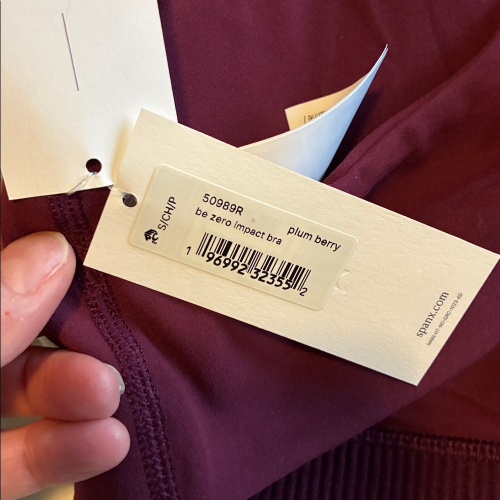 NWT Spanx Bare Essentials Zero Impact Bra Plum Berry Sz S - Picture 7 of 7
